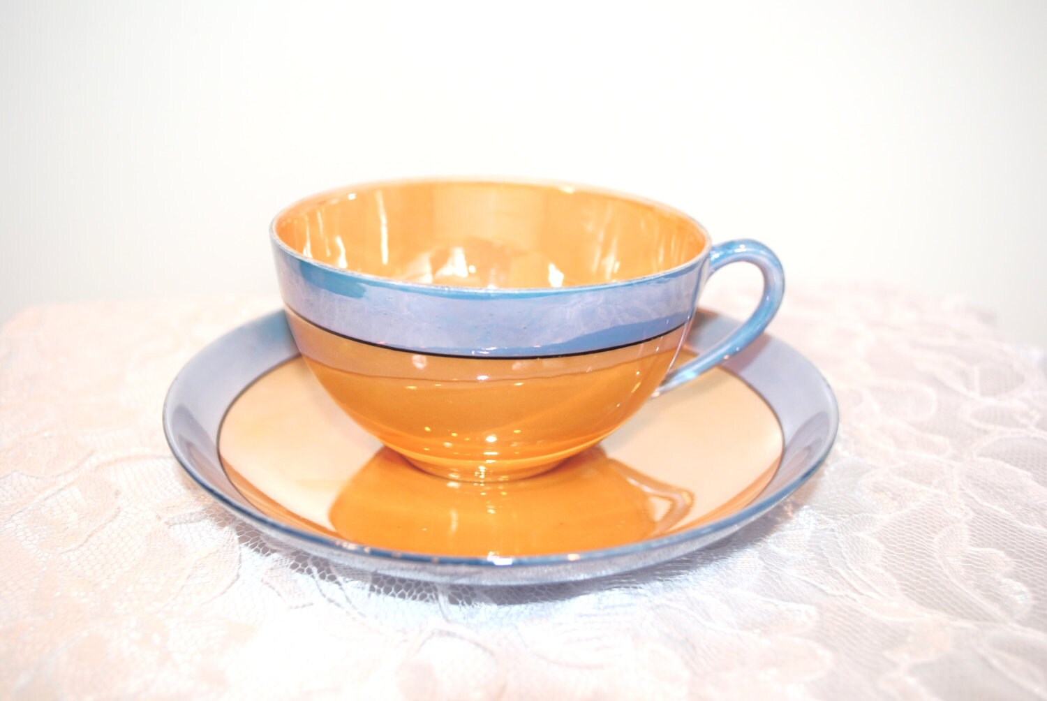 Vintage Meito Lusterware Tea Cup Set JAPAN