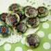 10mm Stained Glass Mosaic Cabochons Vintage Multi Color Round (5)