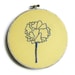 Blue Purple Flower Embroidery Hoop / Bright Yellow 6 inch Hoop Home Decor - Perfect for Nursery