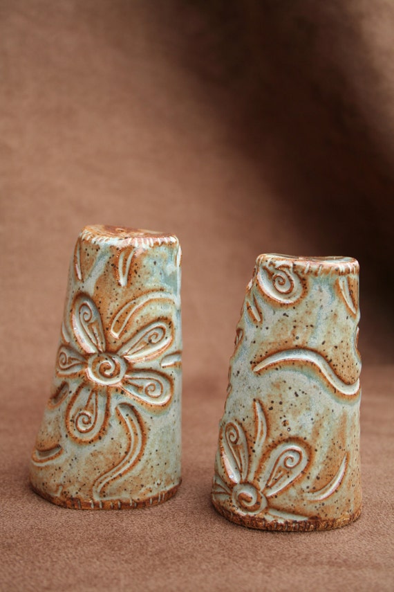 Ceramic Pottery Salt & Pepper Shakers by CaliforniaSoulshine