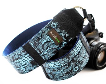 Medianoche Designer Oilcloth DSLR Camera Strap with Quick Release Buckles