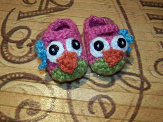 Mary Jane Owl Baby Shoes with Flower