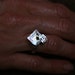 Interlocking Squares, Iridescent Bismuth Crystal Ring, Jewelry
