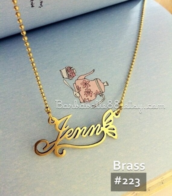 Unique jewelry Custom name necklace decorate with lovely