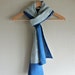 SALE Natural (dry/ fresh Indigo) dyed aqua colors reversible cotton scarf