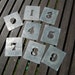Vintage zinc small print number stencils