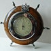 Vintage wooden London crest thermometer
