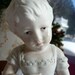 Antique Bisque Figurine - Baby Girl Figure - Victorian Dress - Hand Painted Doll - Piano Baby