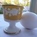 Egg Cup - Antique Egg Cup - Copeland Spode Porcelain - Toothpick Holder - Porcelain Egg Cup - Yellow Eggcup