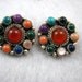 NAVAJO JOHNNY JOHNSON Multi-Stone Earrings -- 15.3g