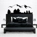 Mountain and Trees Modern Contemporary Vinyl Decal Wall Art Black Home Decor Entryway Hanging