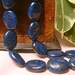 13x18mm Natural Egyptian Lapis Lazuli Oval beads, Item M132b - 2pcs