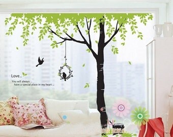 150x200CM Cherry Flowers Tree Nature Vinyl Wall Paper Decal