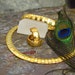 Set: Necklace, Bracelet, and Earrings - Vintage Gold Omega Chain Look
