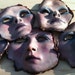 custom latex female halloween face , horror gore mask