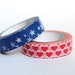 Set of Red White and Blue Washi Tape Scrapbooking Deco Tape Japanese