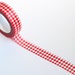 Whimsy Washi Red and White Checkered Tape Scrapbooking Deco Tape Japanese