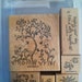 Stampin' Up wood mounted rubber stamp set