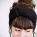 SALE, knitted black 100% acrylic headband