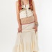 Maxi Skirt with Indian Cotton Vintage Sari Top, Tiered maxi skirt, One-of-a-kind