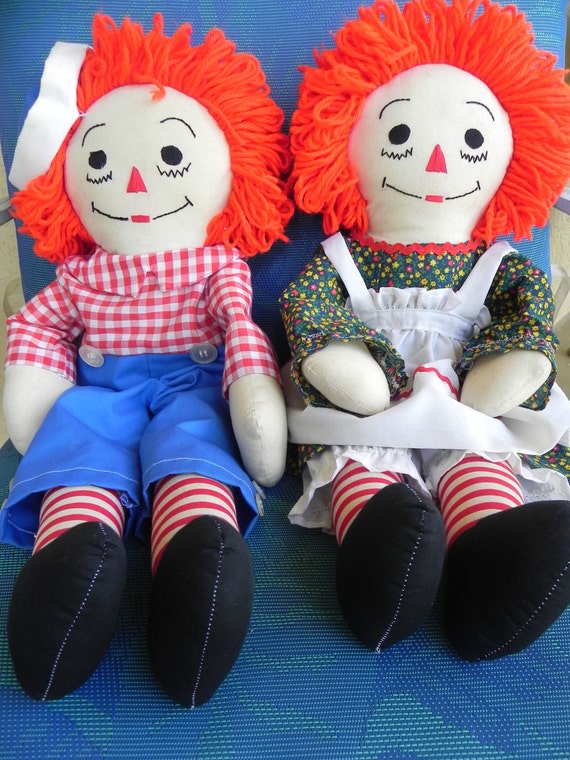 raggedy ann & raggedy andy dolls