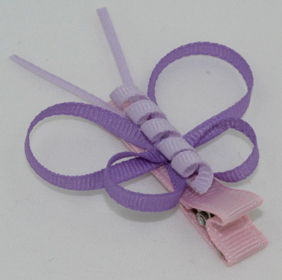 Items similar to Butterfly Purple and Lavender Ribbon Sculpture