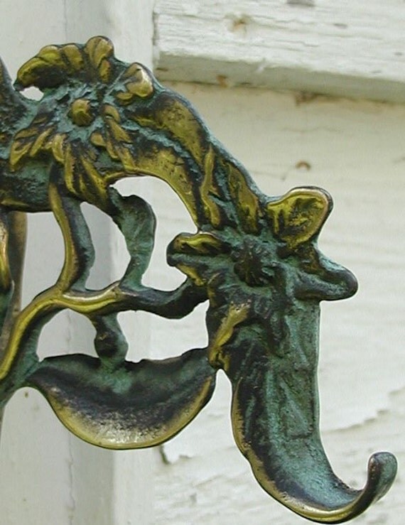 Plant Hanger Hook Brass Ornate Garden Decor VIctorian