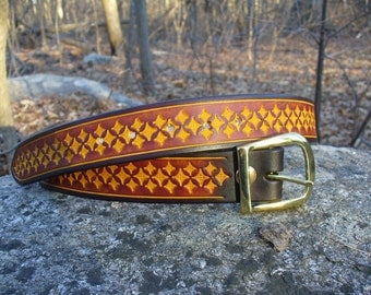 Hand Tooled Leather Belt