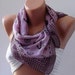 Marine Shawl - Violet Purple Shawl - Cotton Scarf