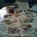set of 7 dishtowels with flowers