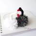 Swans Wedding Decoration. Birds Cake Toppers. Knitted Ornament.