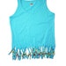Turquoise Tribal Beaded Fringe Shirt