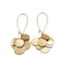 Disc Earrings - Dangle Earrings - Gold Disc Earrings with 22k Gold Plated Long Kidney Wire - Customizable