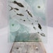Reserved for Rebecca Paradis: Shoal of Silver Fish Fused Glass Art made from recycled glass...