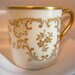 Hand Painted Gold and White Fine China Demitasse Cup - Signed H and C Selb, Bavaria, Germany - HEINRICH - Vintage 1939