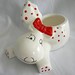 Whimsical White Animal Planter - Signed HOLLAND FLORAL INC - Vintage Dated 1987 - Mint