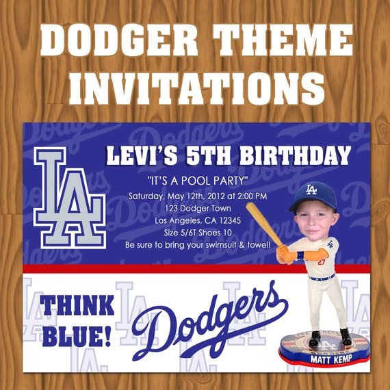 Dodger Party Invitations 1