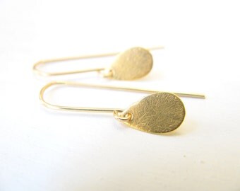 Teardrop earrings, gold earrings, gold fill, delicate, simple jewelry, gold drop earrings, dangle earrings
