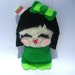 China Doll Felt Plush Plushie Keychain Kawaii Ornament