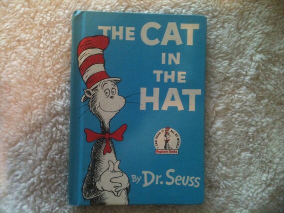 The Cat in the Hat Dr. Seuss 1957 vintage book by kidsofkamington