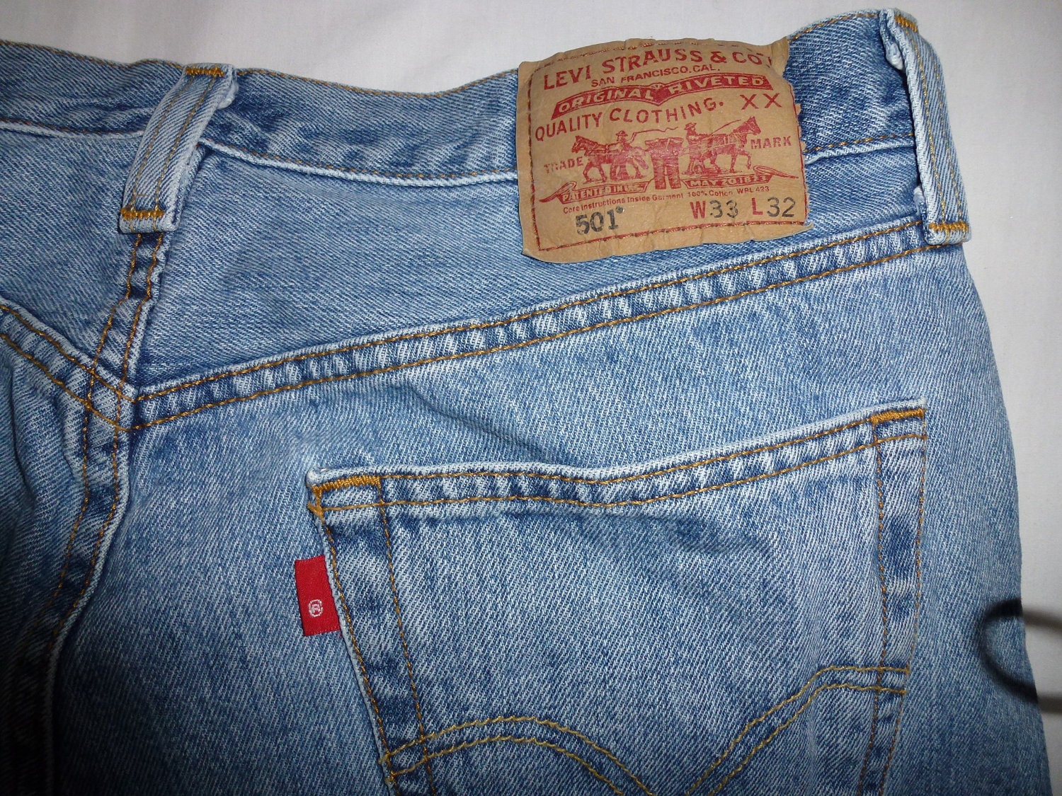 Vintage Levi's 501 jeans red label stonewash W33 L32