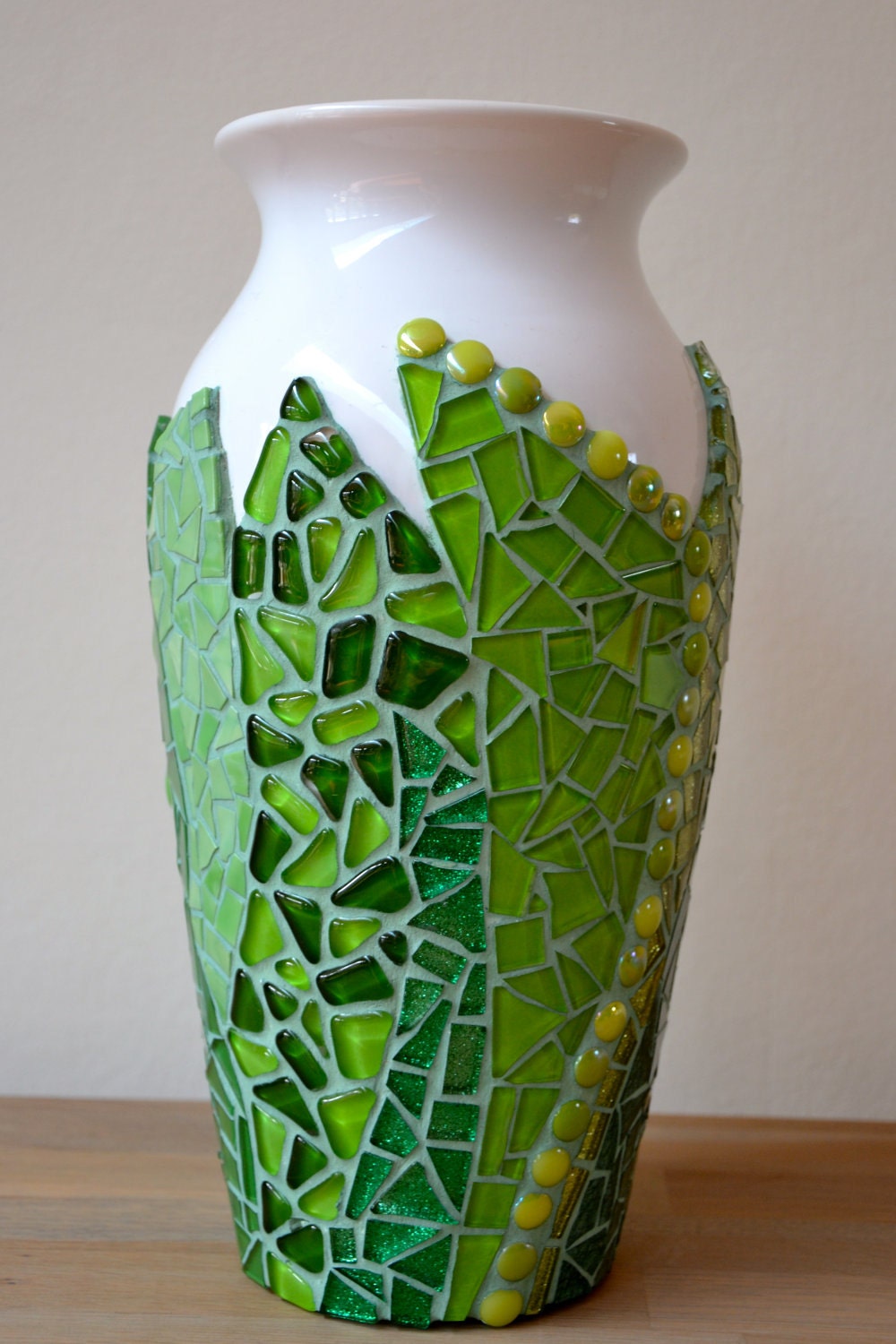 Glass mosaic vase RESERVED