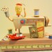 Little Vintage Toy Sewing Machine Assemblage Doll Art