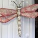 Table Leg Dragonfly Wall Art- painted wooden wings