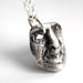Creepy Face Silver Necklace