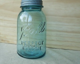 Vintage Blue canning jars, aqua blue jars, blue mason jars, vintage mason jars