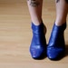 Vintage Cobalt Blue Mules w/ Heel 7.5