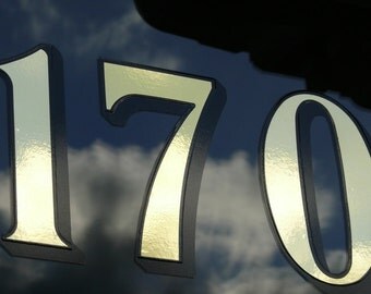 4 x Gold Transom or Fanlight House Numbers