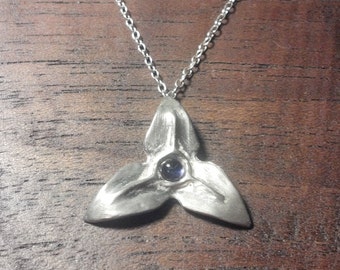 Three petal Sterling Silver Flower necklace