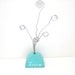 Turquoise Photo Holder - Wedding Love - Wire Picture Display - Upcycled